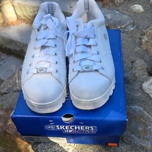 Skechers Womens Active White Sneakers